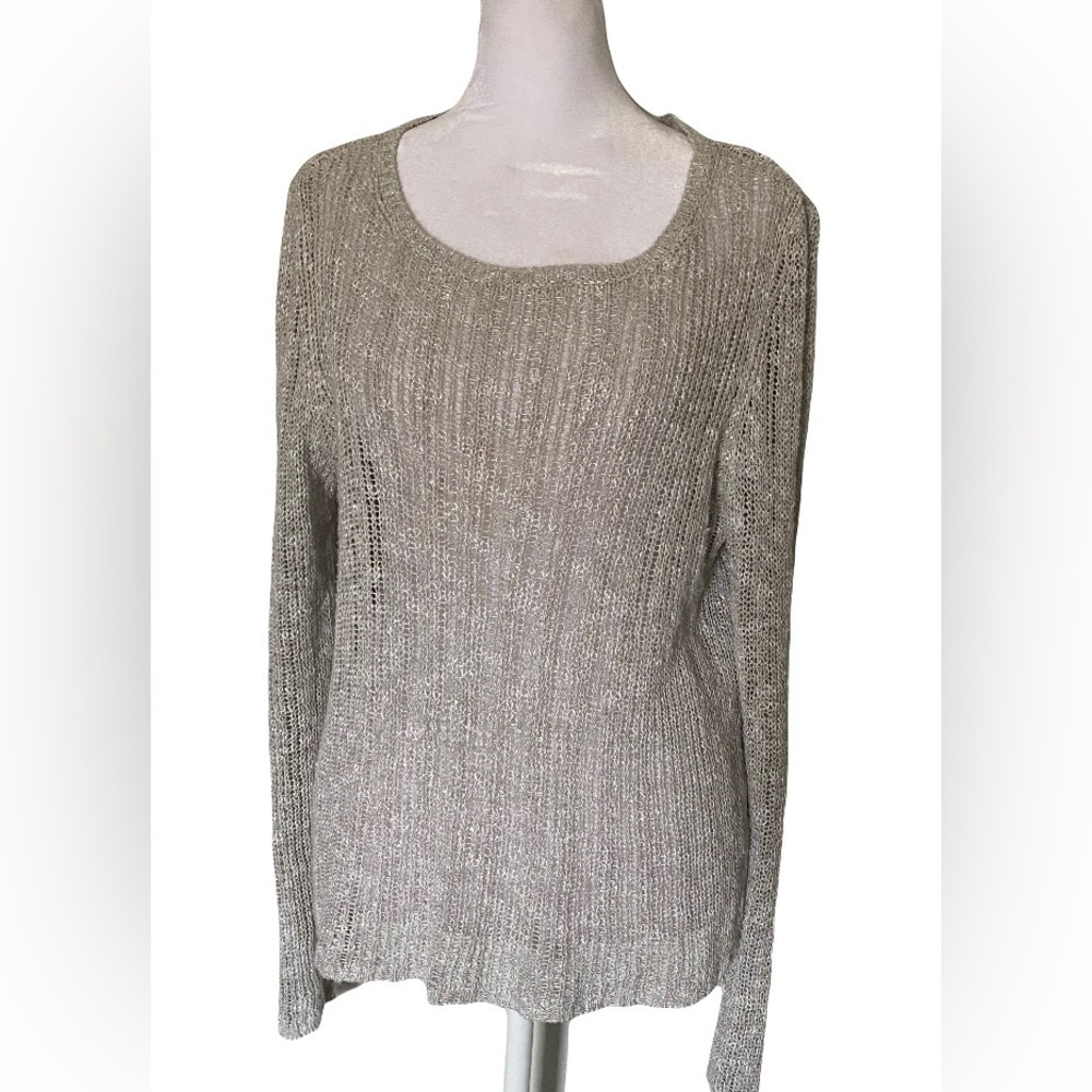 Eileen Fisher Women’s knit sweater 1silk linen blend size M